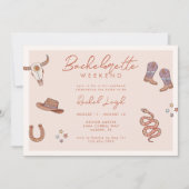 Invitation du week-end de Bachelorette Cowgirl du (Devant)