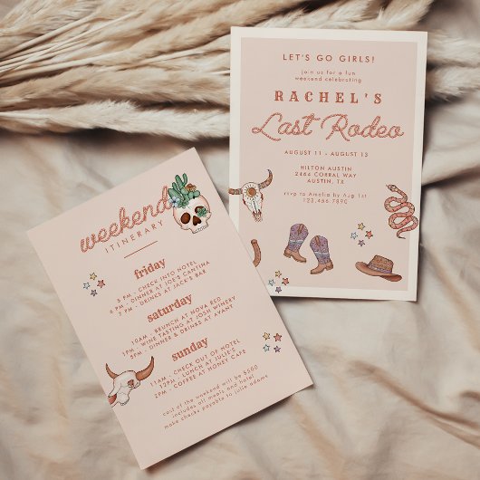 Invitation du week-end de Bachelorette Cowgirl du