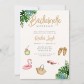 Invitation du week-end de Bachelorette Getaway Tro (Devant)