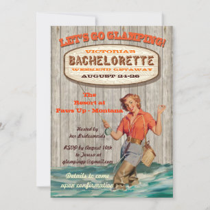 Invitation du week-end de bachelorette Glamping