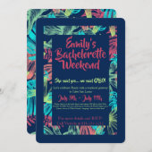 Invitation du week-end de bachelorette tropicale  (Devant / Derrière)