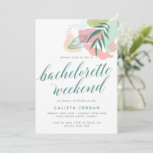 Invitation du week-end de bachelorette tropicale A (Debout devant)