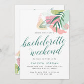 Invitation du week-end de bachelorette tropicale A (Devant / Derrière)