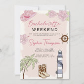 Invitation du week-end de la bachelorette Cowgirl (Devant)