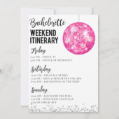 Invitation du week-end Disco Bachelorette (Dos)