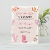 Invitation du week-end Pink Cowgirl (Debout devant)