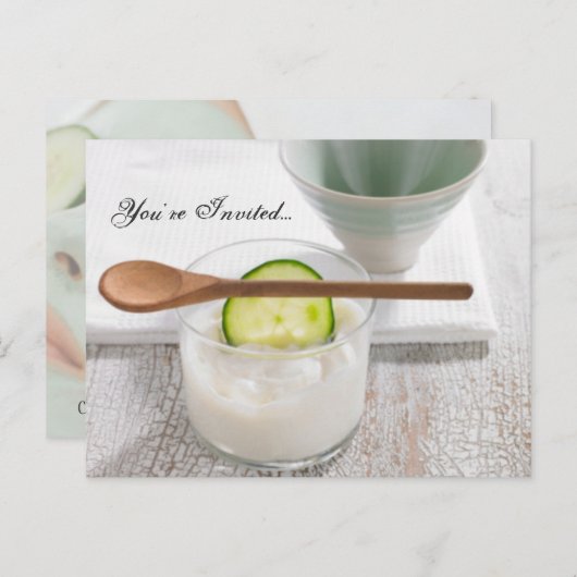 Invitation du week-end Spa pour filles (Devant / Derrière)