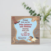 Invitation du Western Cowboy Lasso Party (Debout devant)