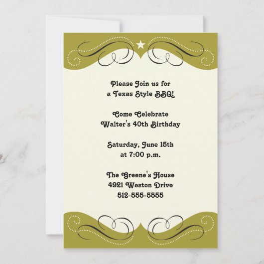 Invitation du Western Design Party (Devant)