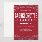 Invitation du Western Paisley Bachelorette Party (Devant / Derrière)