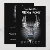 Invitation du Winged Hockey Party (Devant / Derrière)