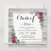 Invitation du Wood chic Graduation Party (Devant)