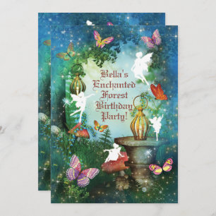 Invitation du Woodland Fairy Forest Party