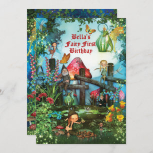 Invitation du Woodland Fairy Forest Party