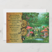 Invitation du Woodland Fairy Forest Party (Dos)