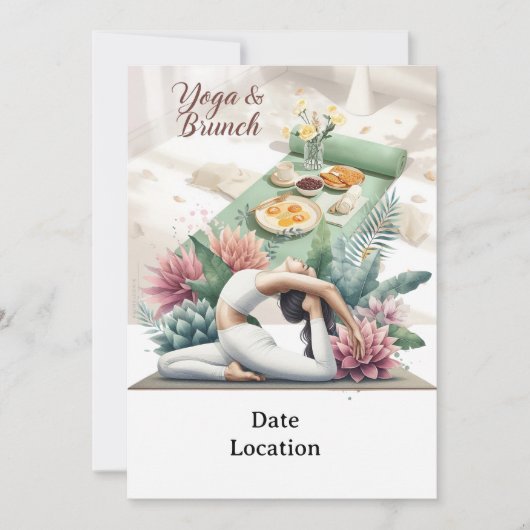 Invitation du Yoga et Brunch Party (Devant)
