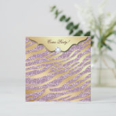 Invitation du Zebra Bachelorette Gold Makeup 2 (Debout devant)