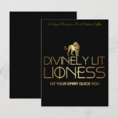 Invitation du zodiaque de la lionne lit divinement (Devant / Derrière)