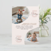 Invitation Dual Kids Photo Joint Double Birthday Celebration (Debout devant)
