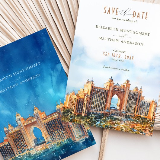 Invitation Dubaï Atlantis The Palm Save the Date
