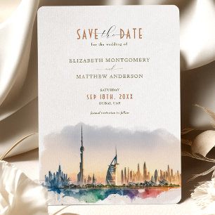 Invitation Dubaï EAU Enregistrer La Date Destination Invitati