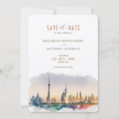 Invitation Dubaï EAU Enregistrer La Date Destination Invitati (Devant)