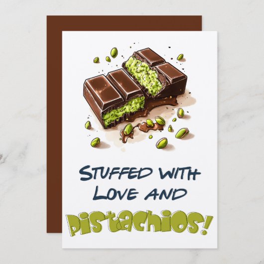 Invitation Dubai Kunafa farci avec l'amour & Pistachios compa (Devant / Derrière)