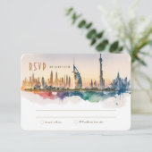 Invitation Dubai RSVP Mariage Insérer destination EAU (Debout devant)