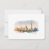 Invitation Dubai RSVP Mariage Insérer destination EAU (Dos)