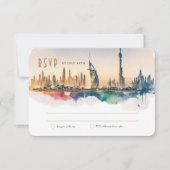 Invitation Dubai RSVP Mariage Insérer destination EAU (Devant)