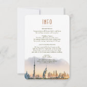 Invitation Dubai UAE Destination Insérer INFO Détails (Devant)