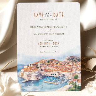 Invitation Dubrovnik Croatie Enregistrer la date Destination