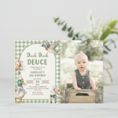 Invitation Duck Duck Deuce Balloon 2e anniversaire Photo (Debout devant)