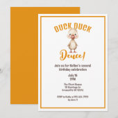 Invitation Duck Duck Deuce Second Birthday (Devant / Derrière)