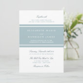Invitation Duck Egg Bleu Mariage moderne (Debout devant)