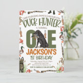 Invitation Duck Hunter First Birthday (Debout devant)