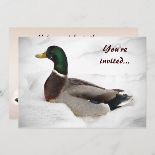 Invitation Duck Winter Solstice Party (Devant / Derrière)