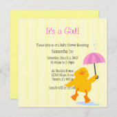 Invitation Duckie bébé Shower Invite (Devant / Derrière)