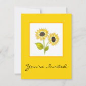 Invitation 'Duet de tournesol' (Devant)