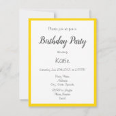 Invitation 'Duet de tournesol' (Dos)