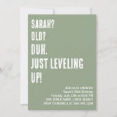 Invitation DUH PERSONNALISÉ. JUSTE LE NIVEAU ! Anniversaire d (Devant)