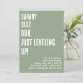 Invitation DUH PERSONNALISÉ. JUSTE LE NIVEAU ! Anniversaire d (Debout devant)