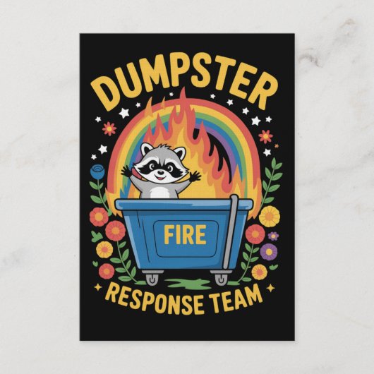 Invitation Dumpster Fire Response Team Sarcasm Meme Funny  (Devant)