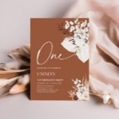 Invitation d'un 1er anniversaire Terracotta Boho P