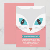 INVITATION D'UN ANNIVERSAIRE DE ENFANT DE LA CAT W (Devant / Derrière)