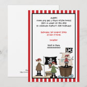 Invitation d'un anniversaire de enfant pirate - fr (Devant / Derrière)
