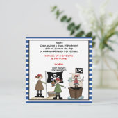 Invitation d'un anniversaire de enfant pirate - Fr (Debout devant)