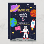 Invitation d'un astronaute dans l'espace (Devant / Derrière)