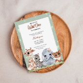 Invitation d'un Baby shower animal un peu sauvage