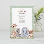 Invitation d'un Baby shower animal un peu sauvage (Debout devant)